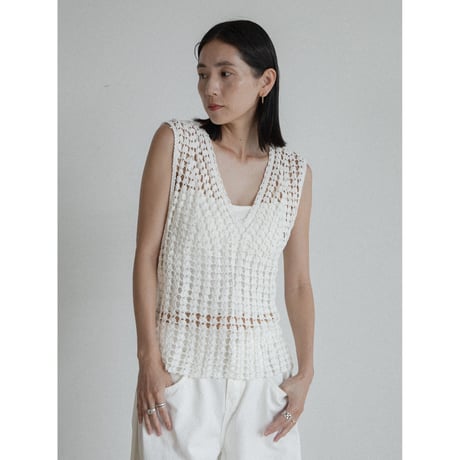 《予約販売》back accent crochet sleeveless_nt2346