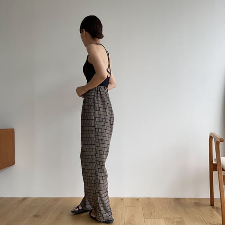 【nokcha original】block pattern pants_np0631