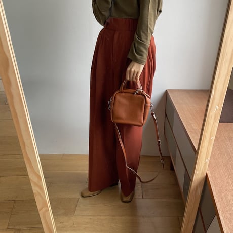 《予約販売》leather 2way square bag/2colors_na0237