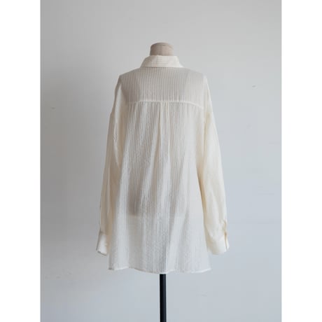 《予約販売》accent stripe sheer over shirt/2colors_nb0320