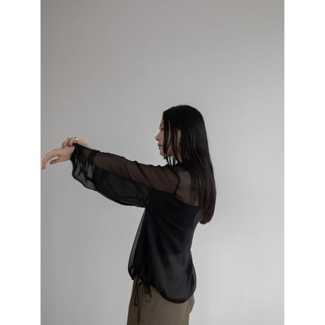 《予約販売》anorak sheer blouse/2colors_nb0236