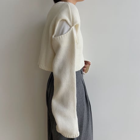 《予約販売》sleeve cut out knit/2colors_nt1853