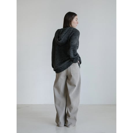 《予約販売》melange over knit hoodie/2colors(unisex)_nt2482