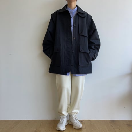 【nokcha original】2way mannish jacket/deep navy_no0278