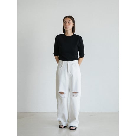 《予約販売》mid sleeve sheer tee/2colors_nt2565