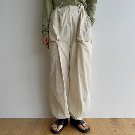 【nokcha original】2way pocket washer pants/ivory_np0768