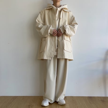【nokcha original】2way mannish jacket/ivory_no0277