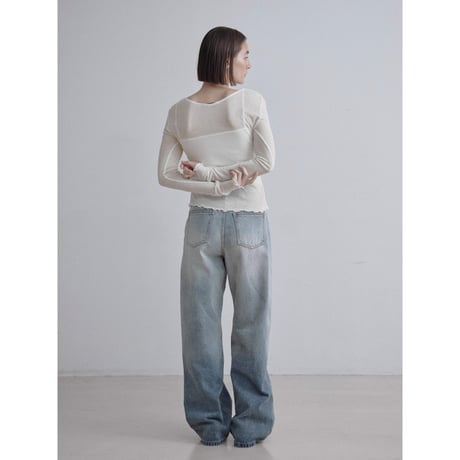 《予約販売》décolleté sheer tops/4colors_nt2505