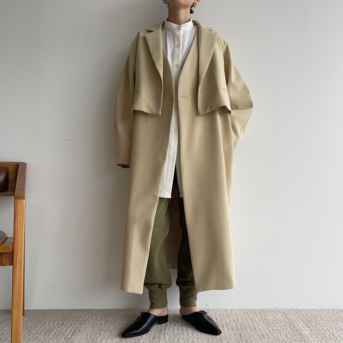 nokcha original 2set mulch coat /navy