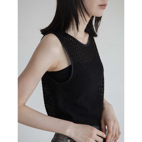《予約販売》accent mesh tank top/2colors_nt2326