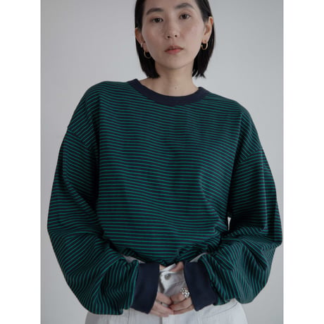《予約販売》border accent over tee/2colors(unisex)_nt2229