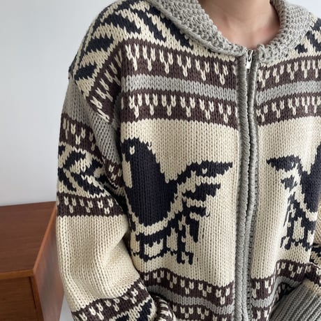 《予約販売》vintage like knit cardigan_nt1183