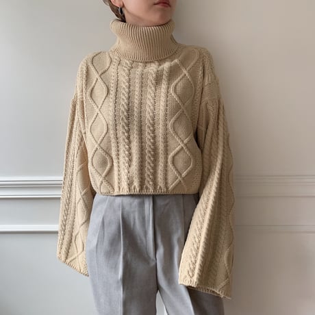 ✳︎予約販売✳︎minmal cable knit/2colors_nt0123