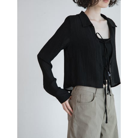 《予約販売》open sheer blouse/2colors_nb0390