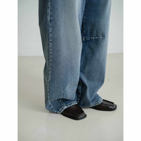 《予約販売》vintage like wide denim pants_nj0166