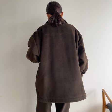 【nokcha original】twill shirt jacket/deep brown_no0247