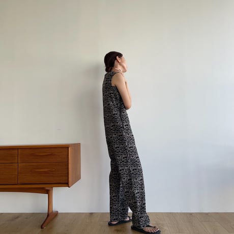 【nokcha original】jacquard all-in-one/black_np0639