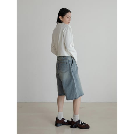 《予約販売》waist mark half denim pants_nj0121