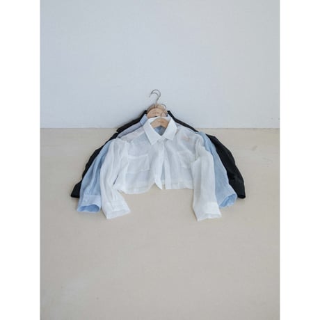 《予約販売》croped sheer daily shirt/3colors_nb0318