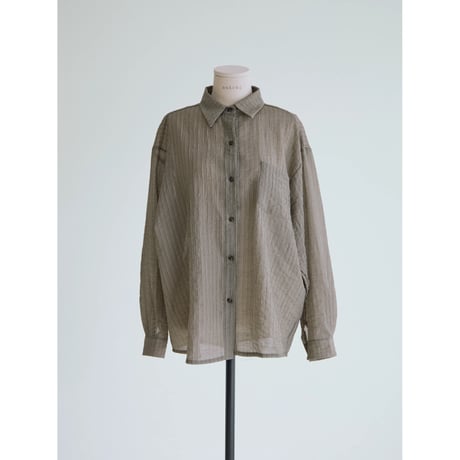 《予約販売》stripe mannish sheer shirt_nb0382