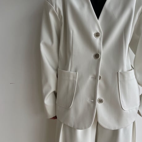 《予約販売》no collar jacket/2colors_no0280