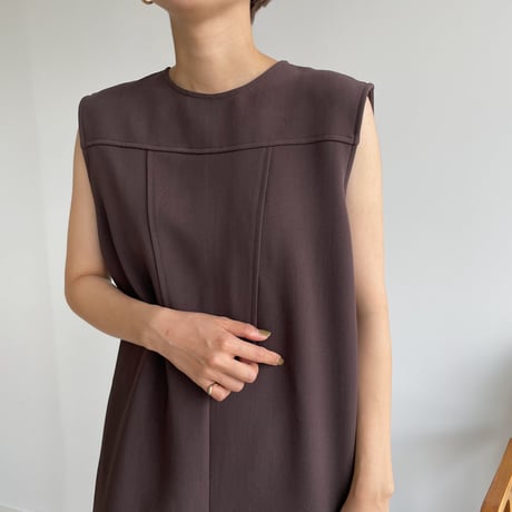 【nokcha original】quality lady jumpsuit/deep brown_np0423