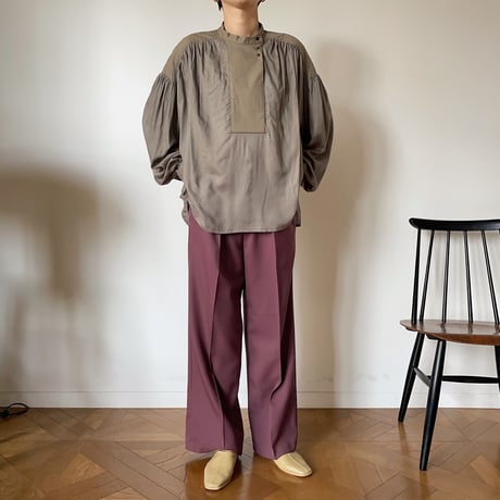 【nokcha original】2way volume blouse/ moca_nt0842