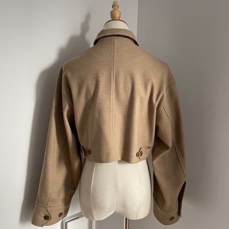 【nokcha original】half minimal jacket/beige_no0148