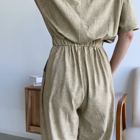 【nokcha original】melange jumpsuit_np0438