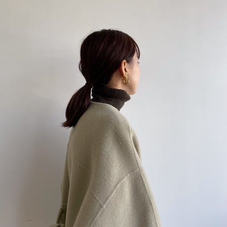 【nokcha original】HAND MADE 4way over half coat/beige_no0242