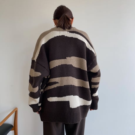 【nokcha original】ennui knit cardigan/deep brown_nt1502