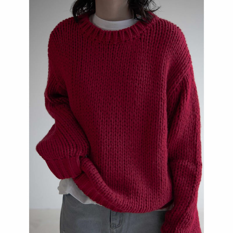 予約販売》bulky knit tops/3colors_nt2144 | NOKCHA