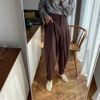 【nokcha original】tuck color pants/purple_np0347