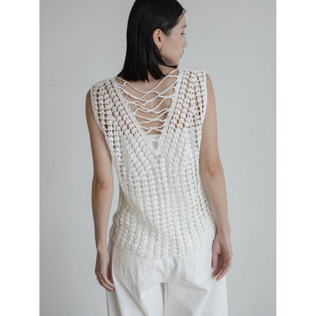 《予約販売》back accent crochet sleeveless_nt2346