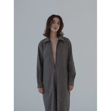 - AUTHENTIC series - classy jumpsuit/melange brown_an0024
