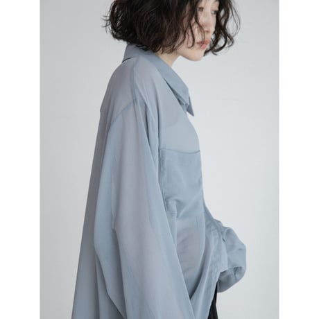 《予約販売》sheer over pocket shirt_nb0392