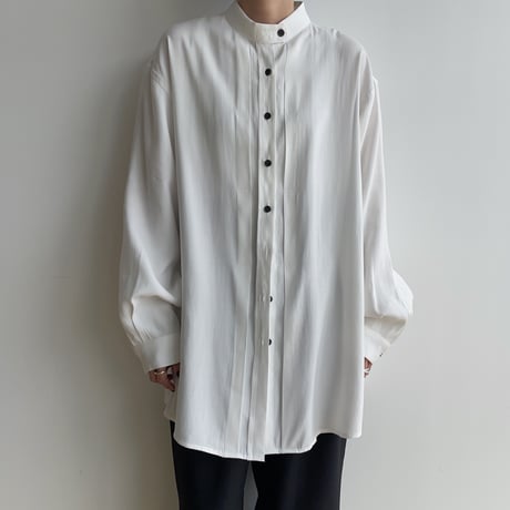 【nokcha original】accent tuck blouse/white_nb0203