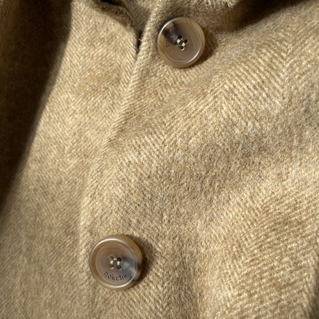 【nokcha original】HAND MADE herringbone over wool coat/beige_no0160