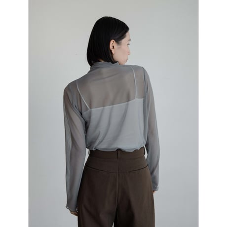 《予約販売》accent hem sheer tops/3colors_nt2243