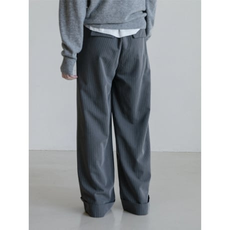 《予約販売》roll up stripe wide pants/2colors_np1200