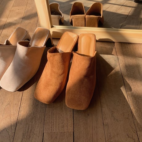 《予約販売》suède heel sabo/2colors_na0219