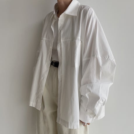 《予約販売》over cotton shirt/2colors_nb0218