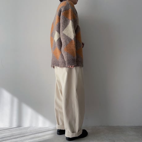 《予約販売》contrast over knit/2colors_nt1909
