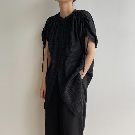 【nokcha original】mulch jacquard blouse/black_nb0156