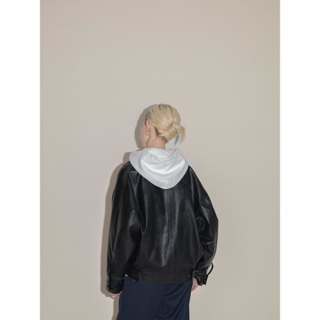 - AUTHENTIC series - old like eco leather jacket/black_an0001