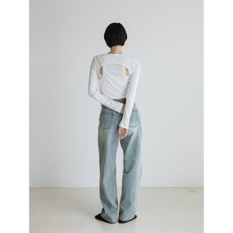 《予約販売》cover stitch back accent tops/3colors_nt2557
