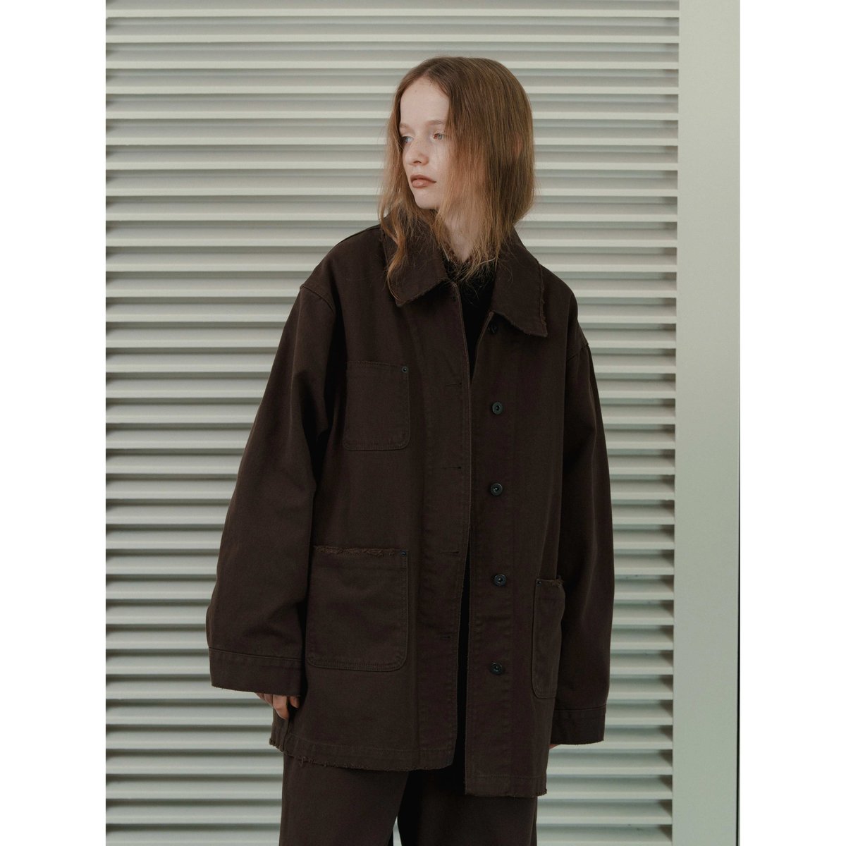 NOKCHA original】cotton over jacket/brown_no046