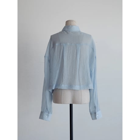 《予約販売》croped sheer daily shirt/3colors_nb0318