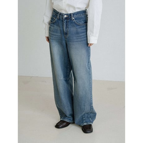 《予約販売》vintage like wide denim pants_nj0166