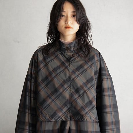 【nokcha original】quality over check coat_no0200